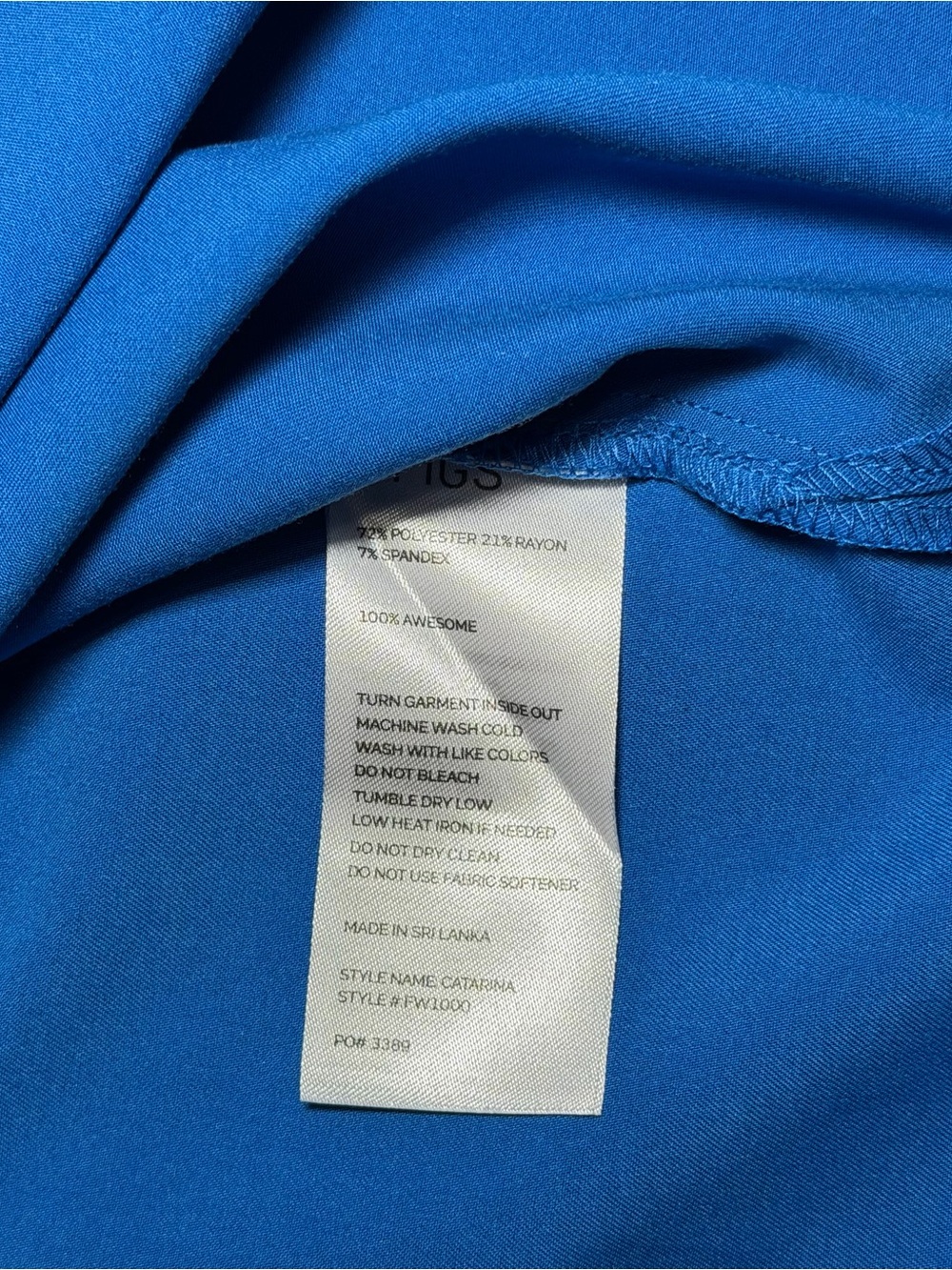 Figs Women’s Royal Blue Caterina Scrub Top - Picture 4 of 4